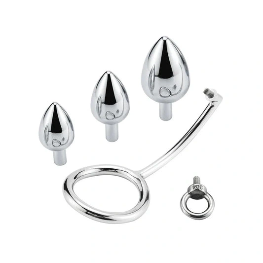 Stainless Set Cock DiscreetChoice Hook with Anal Ring Steel 4663 0711